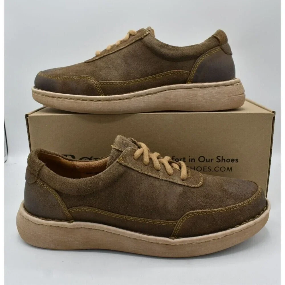 Born Mens‎ Size 9 Dustin Taupe Distressed Leather Casual Shoes